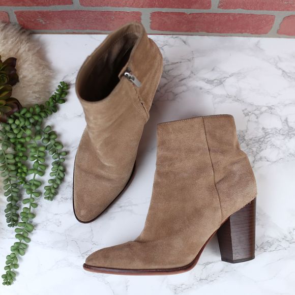 sam edelman tan suede booties